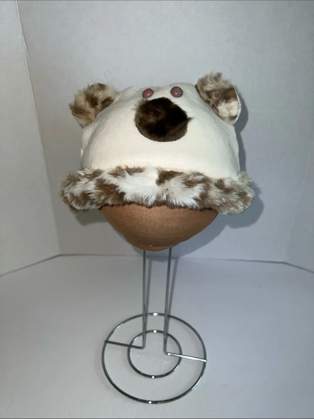 Cach Cach Plush Bear Hat for Baby- Cream and Brown N/I